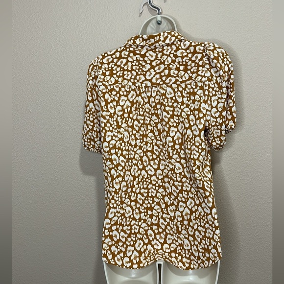 NINE WEST Animal Print Tie-Front Blouse, Size M, EUC - Picture 5 of 5